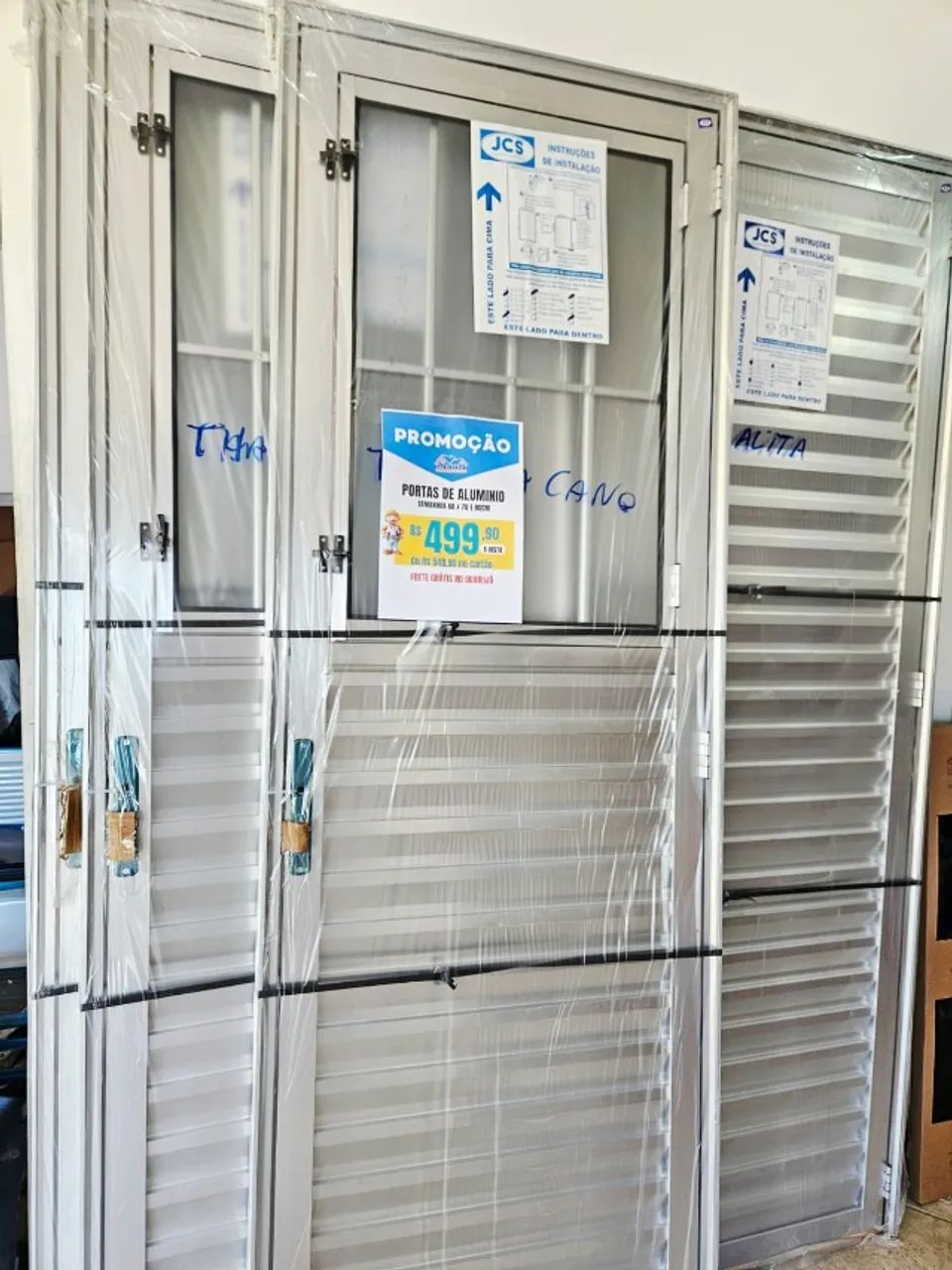 Portas de Aluminio completas e novas - Foto 5