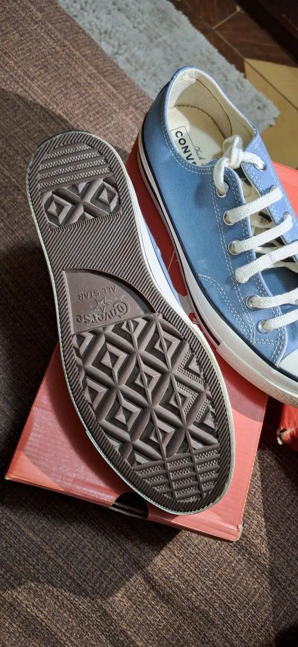 Tenis all star converse chuck 70 azul oxidado unisex original  - Foto 5