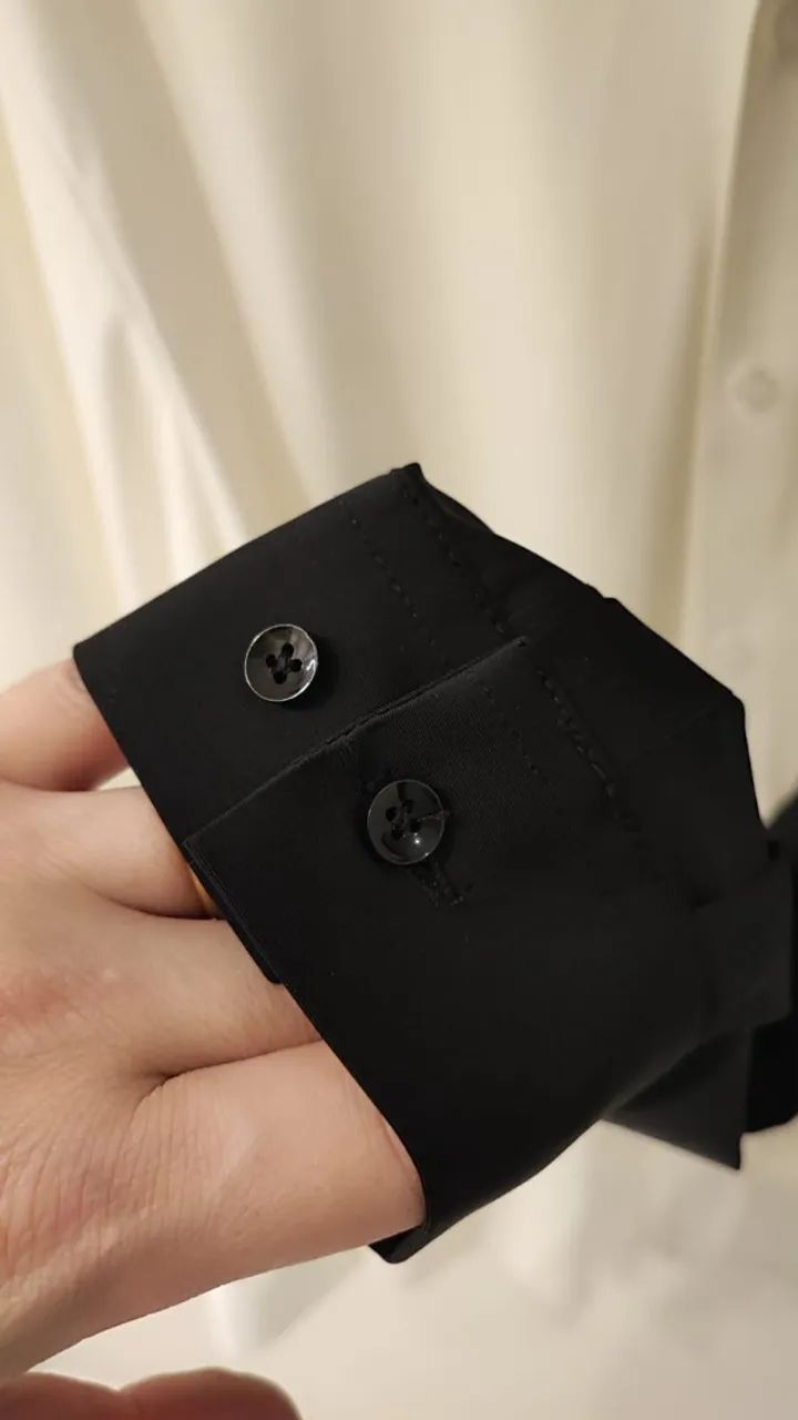 Camisa Social Preta com elastano, não amassa! - Foto 4