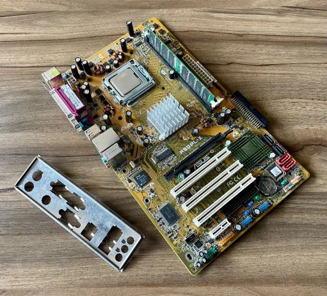 Kit Placa Mãe Asus P5gpl-x + Processador 775 + Memória Ddr1