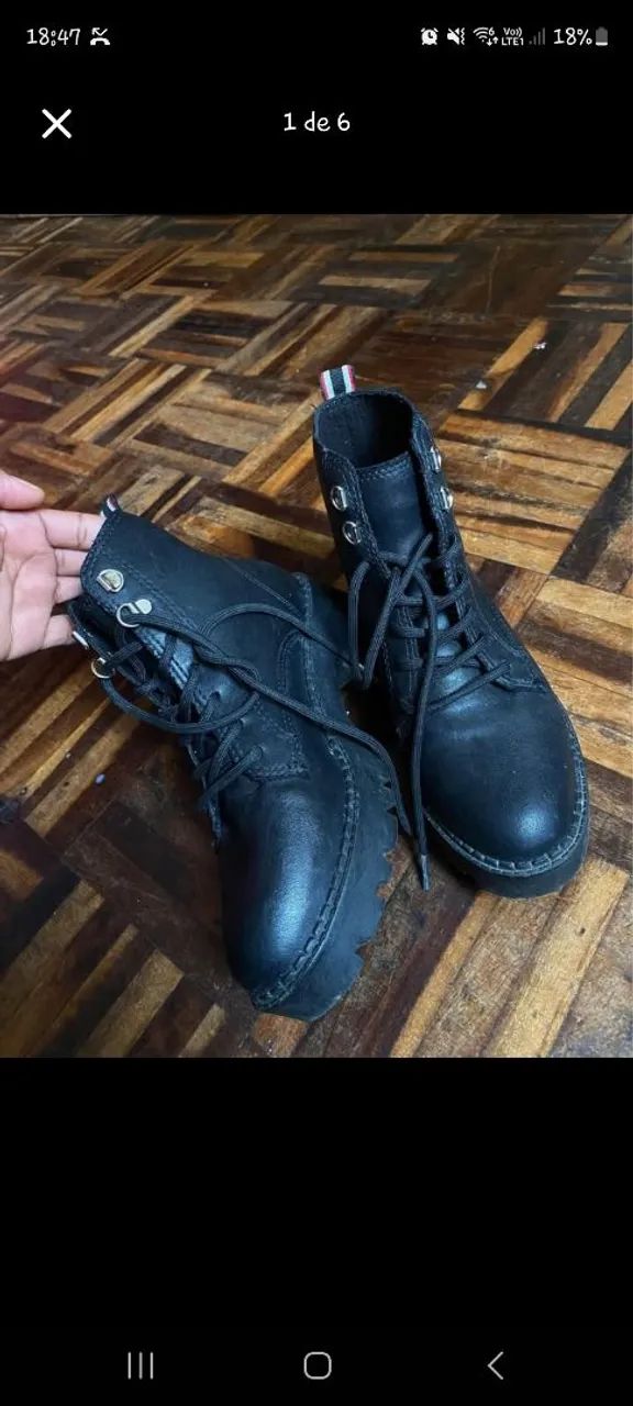 Bota preta moleca 34 - Foto 2