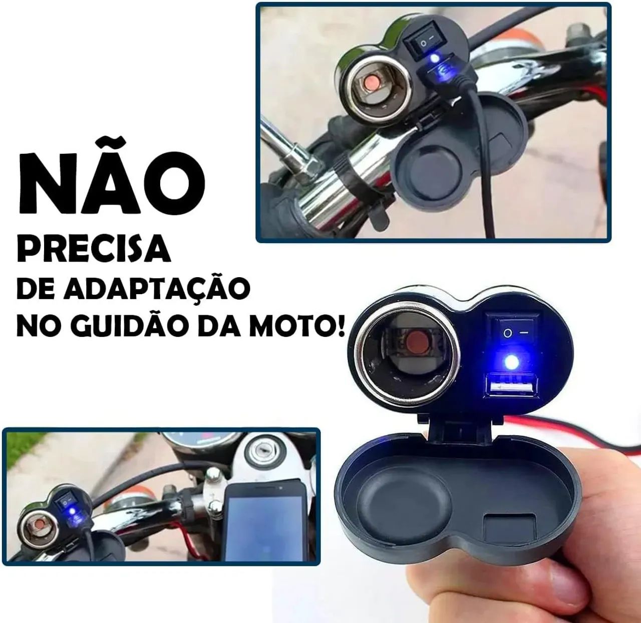 Carregador de Celular Para Moto  - Foto 2