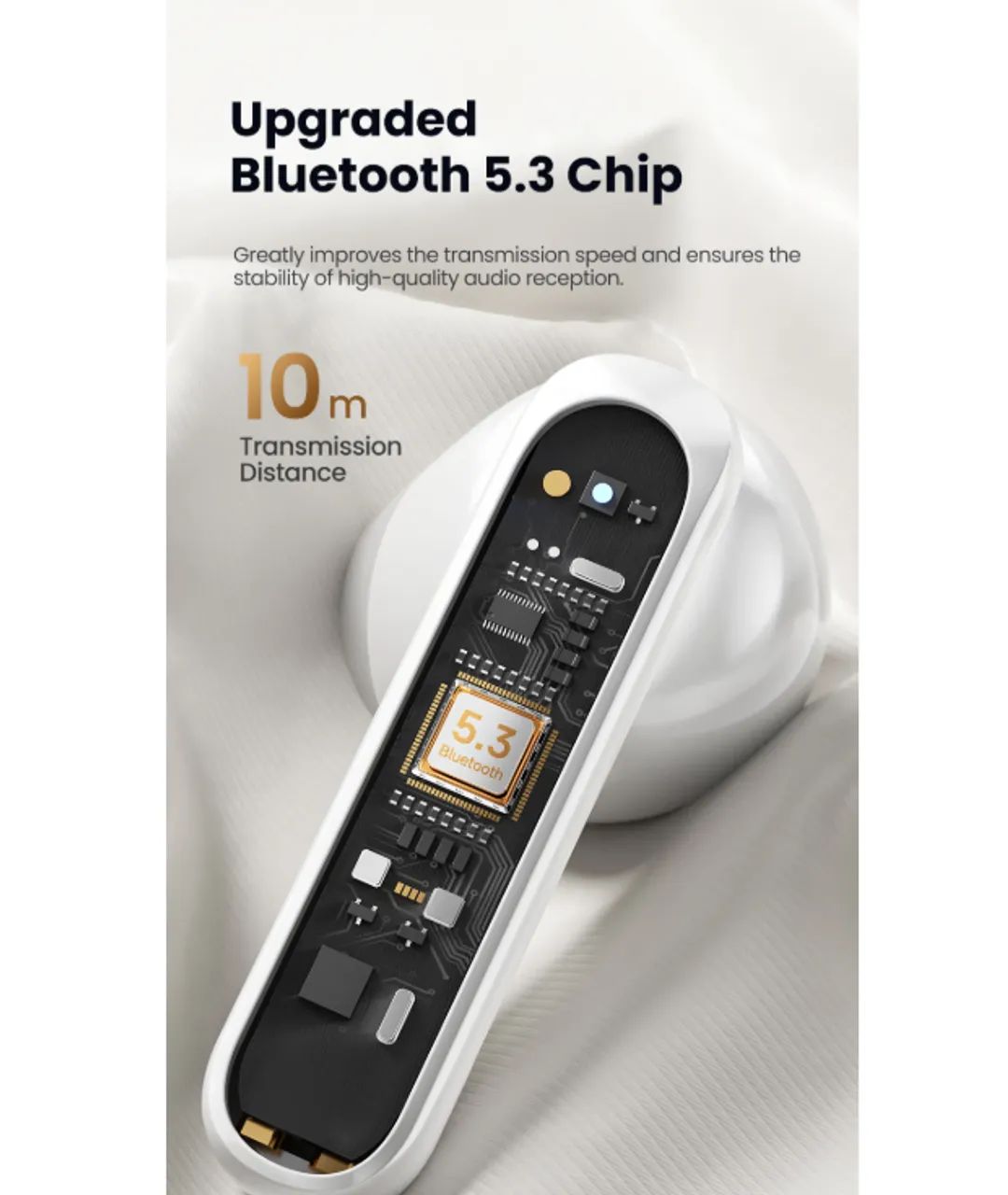 Fone Bluetooth In-Ear com Som HD, Bateria Forte e Redução de Ruído | Conforto e Qualidade  - Foto 5