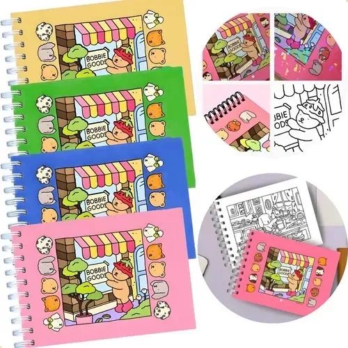 Livro de Colorir Bobbie Goods - 50 Desenhos, Capa Dura Holográfica