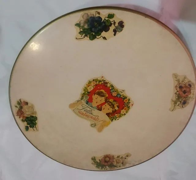 Lindo Prato Bandeja par bolo Decorativo musical Vintage - Foto 4