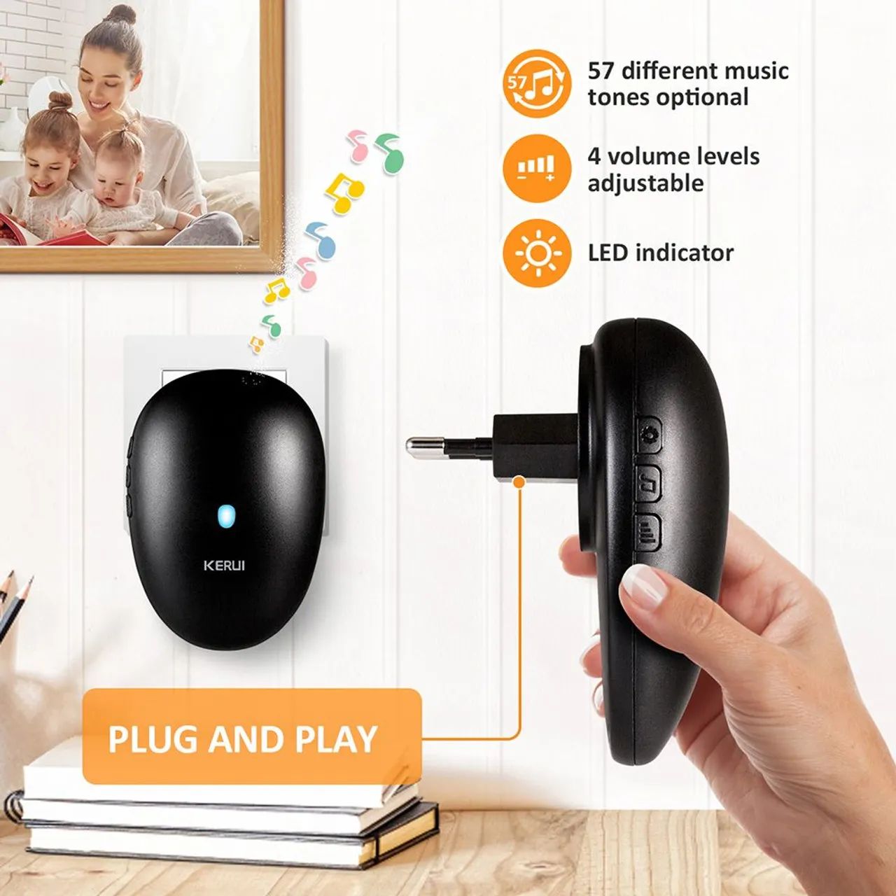 Campainha sem fio KERUI - Segurança e praticidade! - Foto 5