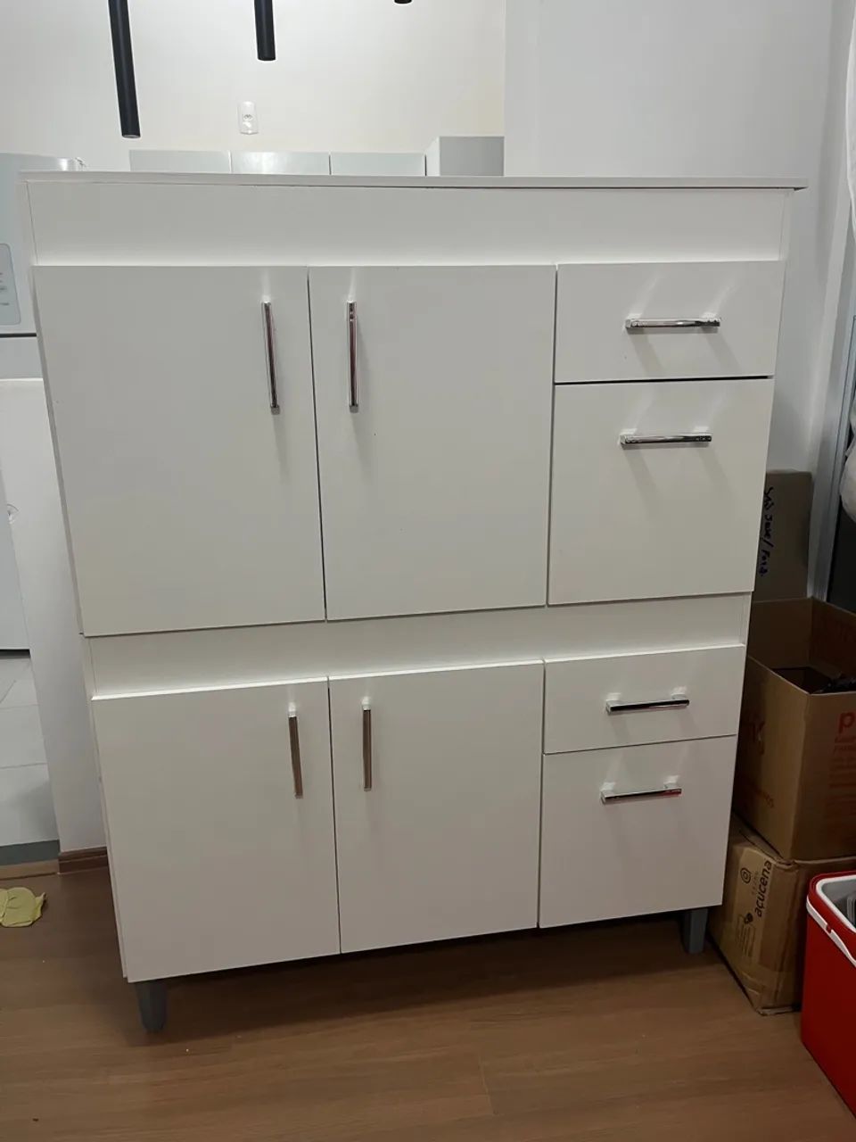 Armário de Cozinha Branco - Pia 