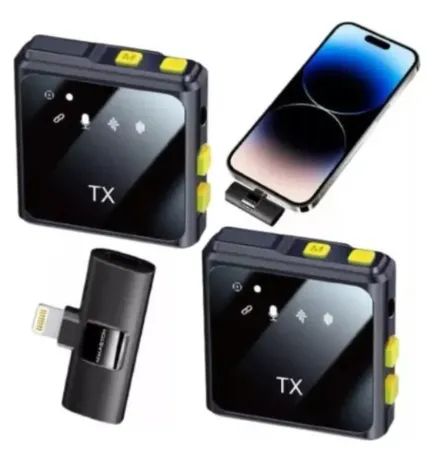Microfone de Lapela Duplo Wireless Onistek ON-MC819 para Type-C - Foto 3