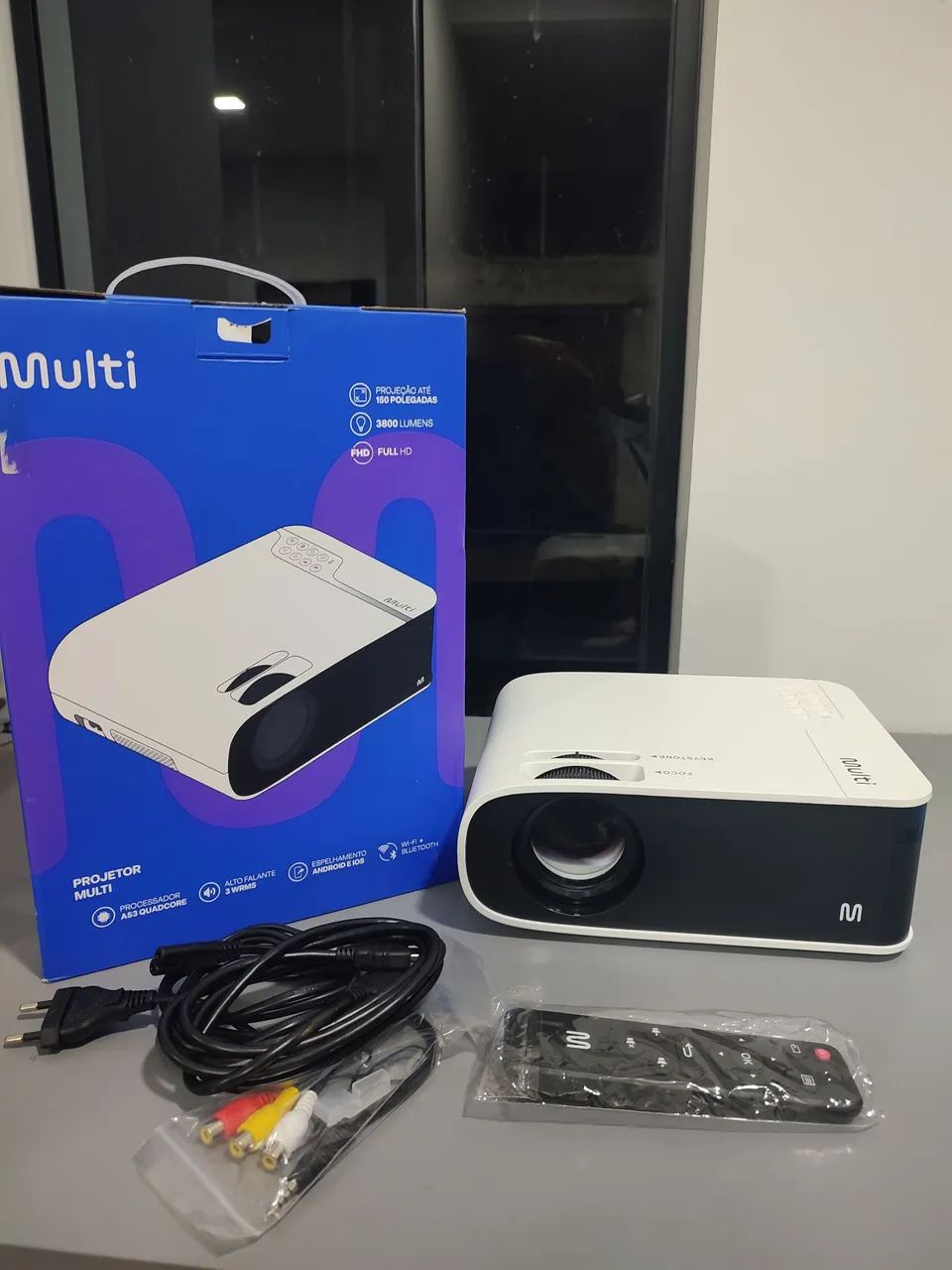 Projetor Multi pj005 com 3800 Lumens e Full HD