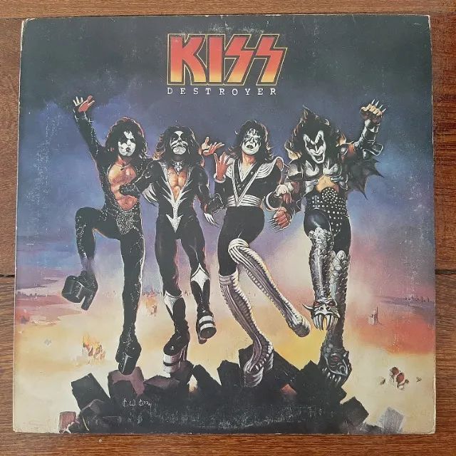 LP Disco de Vinil Kiss Destroyer Original 1976 Importado USA 1a Prensagem c/ Artigo raro