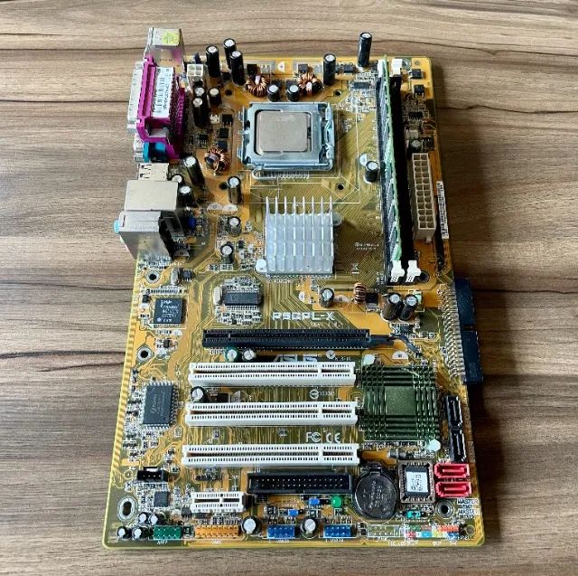 Kit Placa Mãe Asus P5gpl-x + Processador 775 + Memória Ddr1