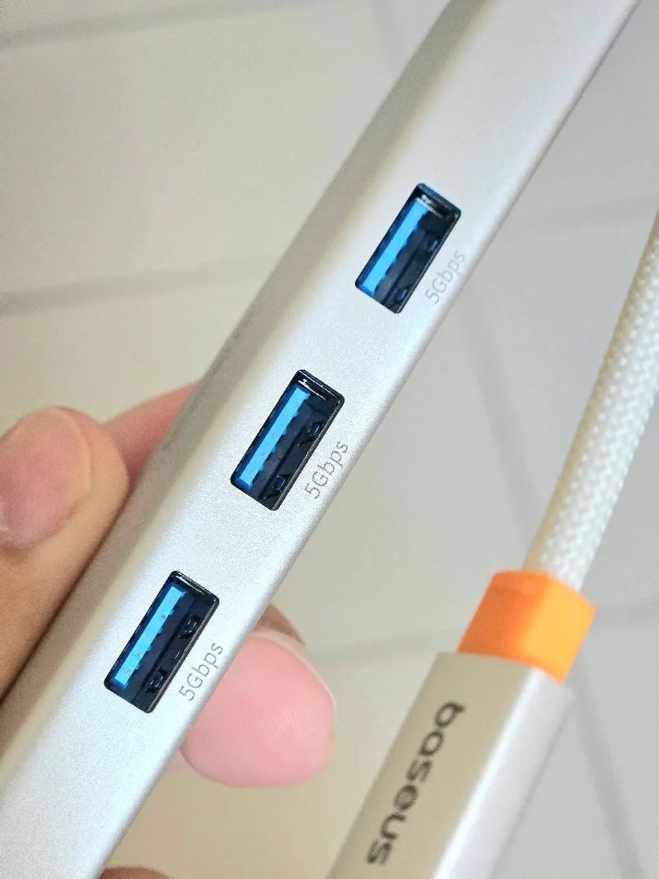 Hub USB 3.0 Baseus 3 portas 5Gbps RJ45