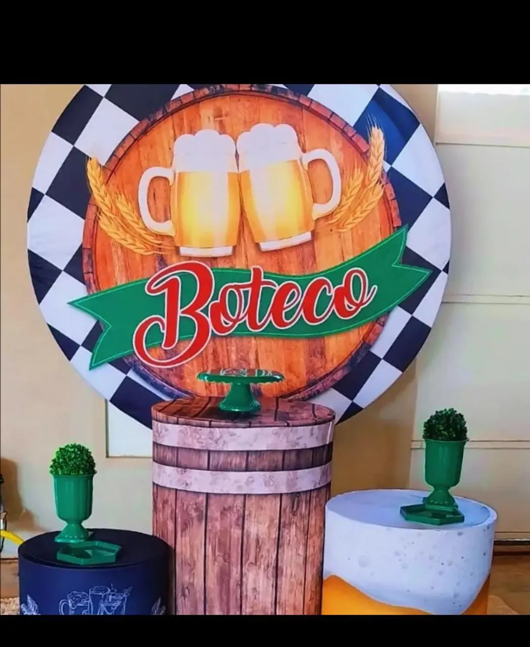 Decoração Festa Boteco - Painel e Mesas Temáticas