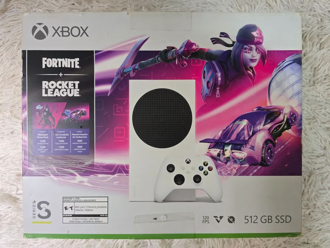 Xbox Series S Edição Fortnite Rocket League Completo (Leia)