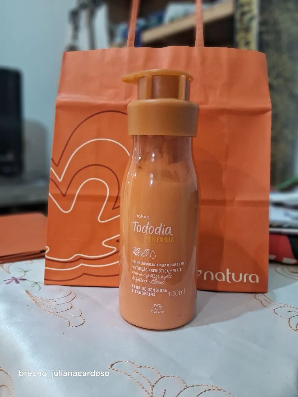 Creme Tododia Energia Flor de Gengibre e Tangerina - Natura