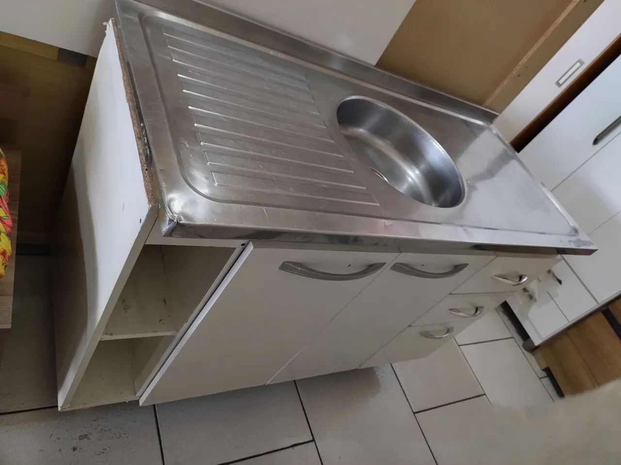 Balcão para pia usado com inox 1, 20 metros 