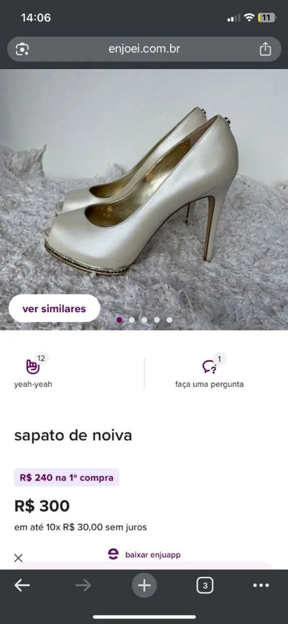 Salto Alto Prateado Elegante Salto noiva Jorge Bischoff n° 36 - Foto 4