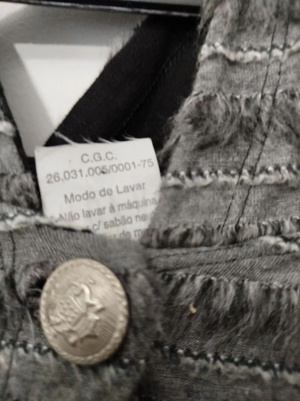 Casaco de lã cinza com botões vintage - Foto 2