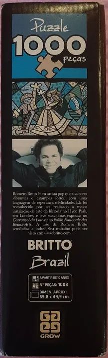 Quebra cabeça de Romero Britto - Brazil - 1000 peças - Foto 4