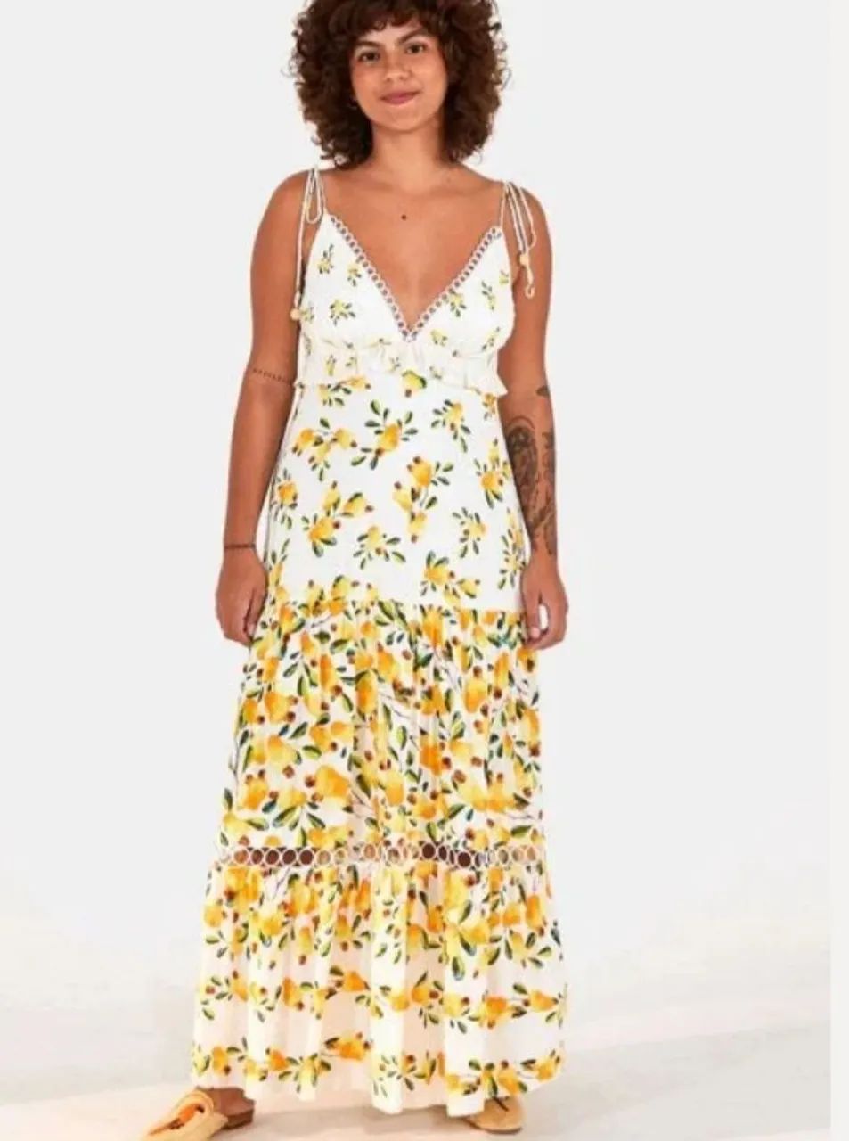 Vestido longo farm caju - Foto 2
