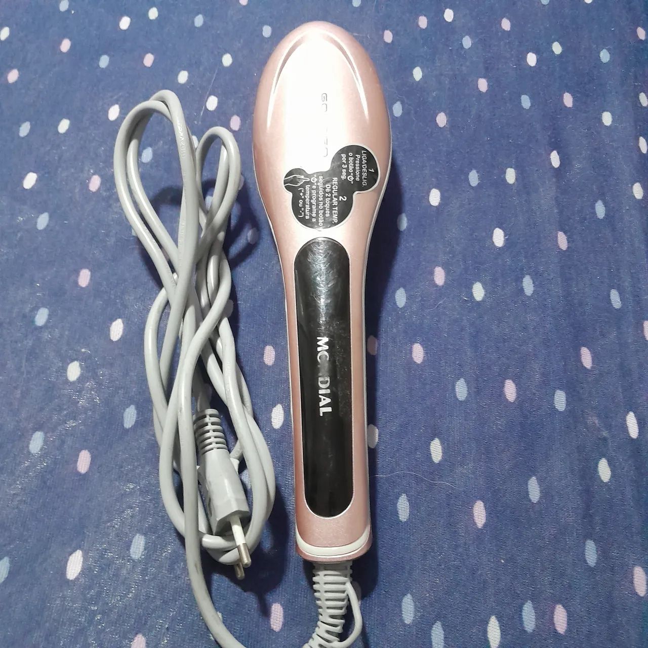 Escova de  Cabelo  Alisadora Mondial - Alisamento Perfeito