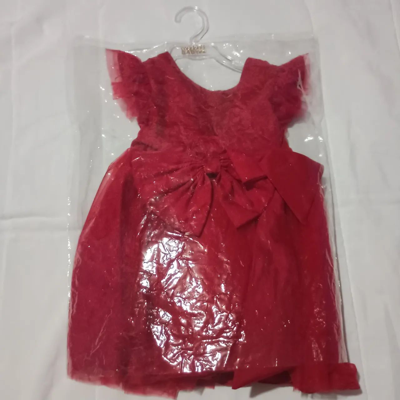 Vestido Vermelho Infantil com Detalhes de Borboletas - Foto 5