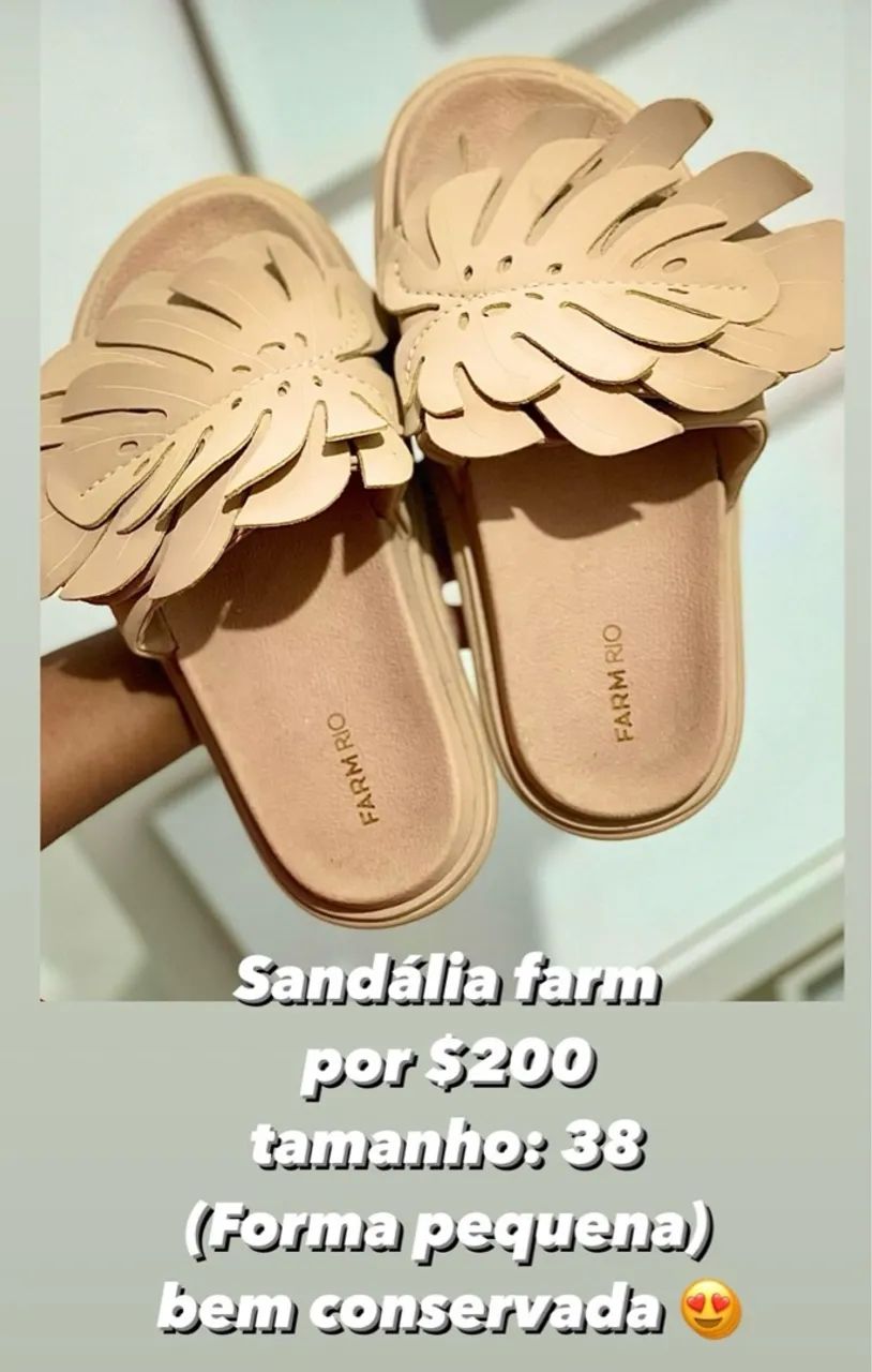 Sandália Farm Monstera Bege 38