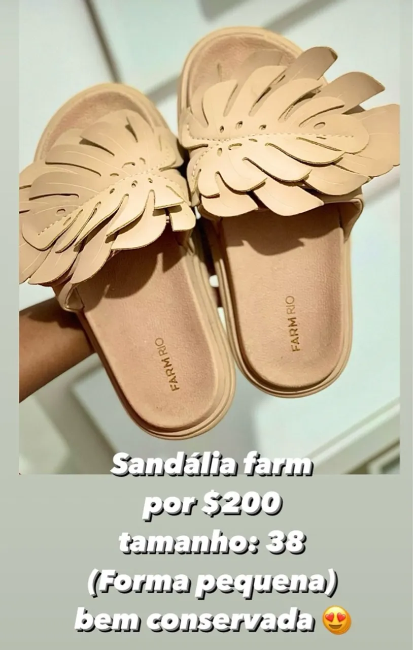 Sandália Farm Monstera Bege 38