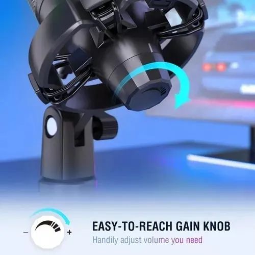 Microfone Gamer Fifine Ampligame A6t Com Braço Articulado Cor Preto - Foto 4