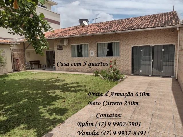 Casa c 5 quartos na praia da Armação perto do Beto Carrero em Penha SC