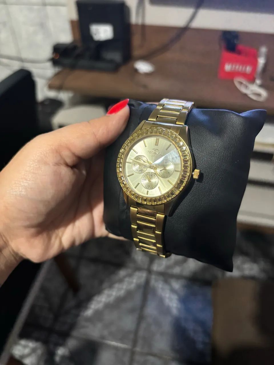 Relógio technos dourado a prova d?água  - Foto 3