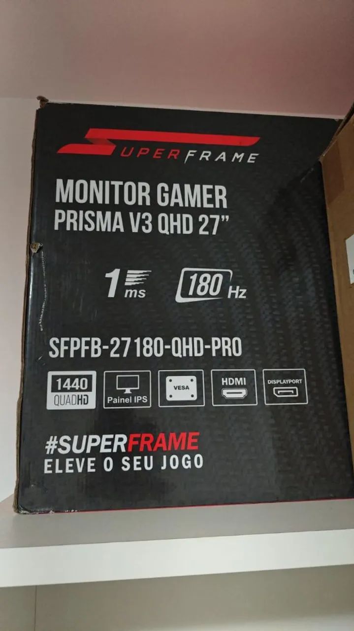 Monitor Gamer IPS Superframe Prisma V3 QuadHD, 1440p, 1ms, 27 polegadas - Foto 3
