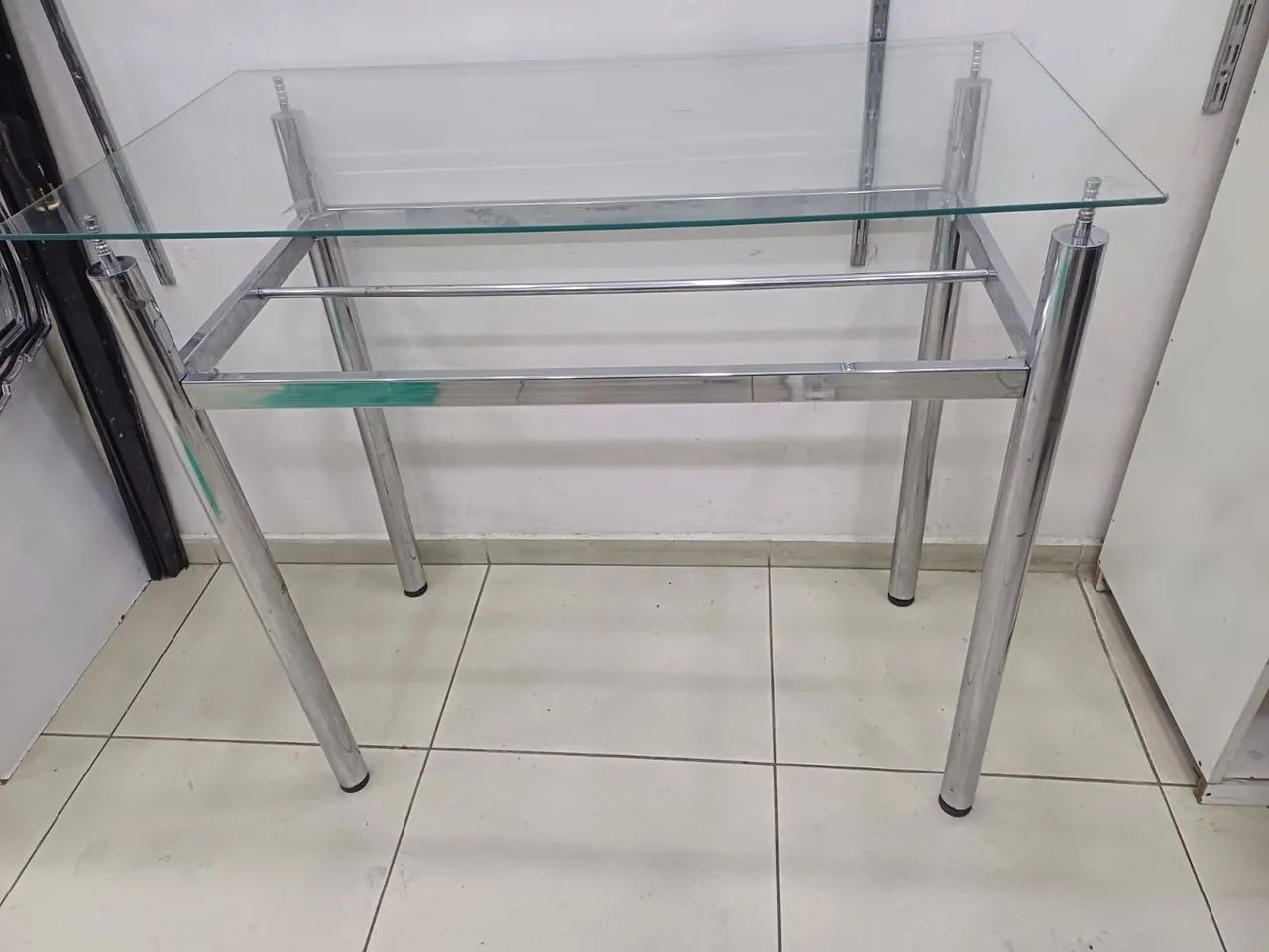 Mesa de vidro pes cromados - Foto 4