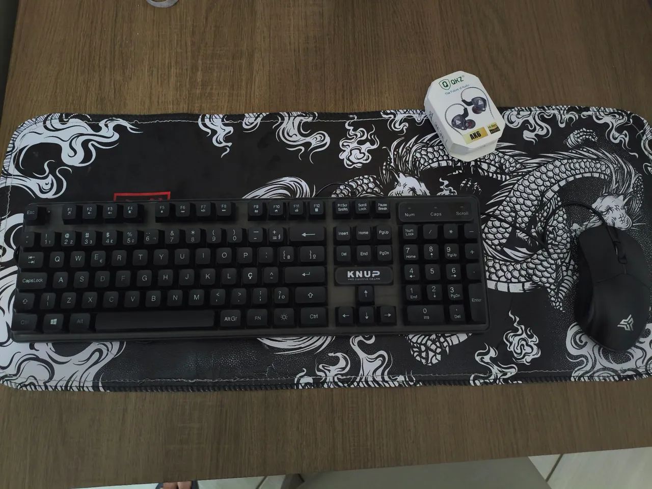 Kit teclado mouse e fone + brinde