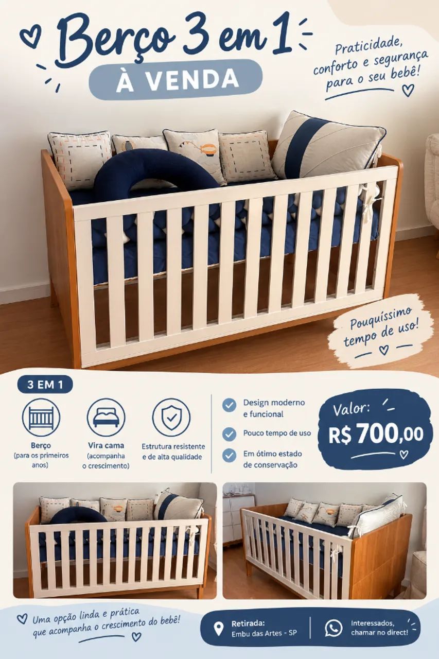 Berço 2 em 1