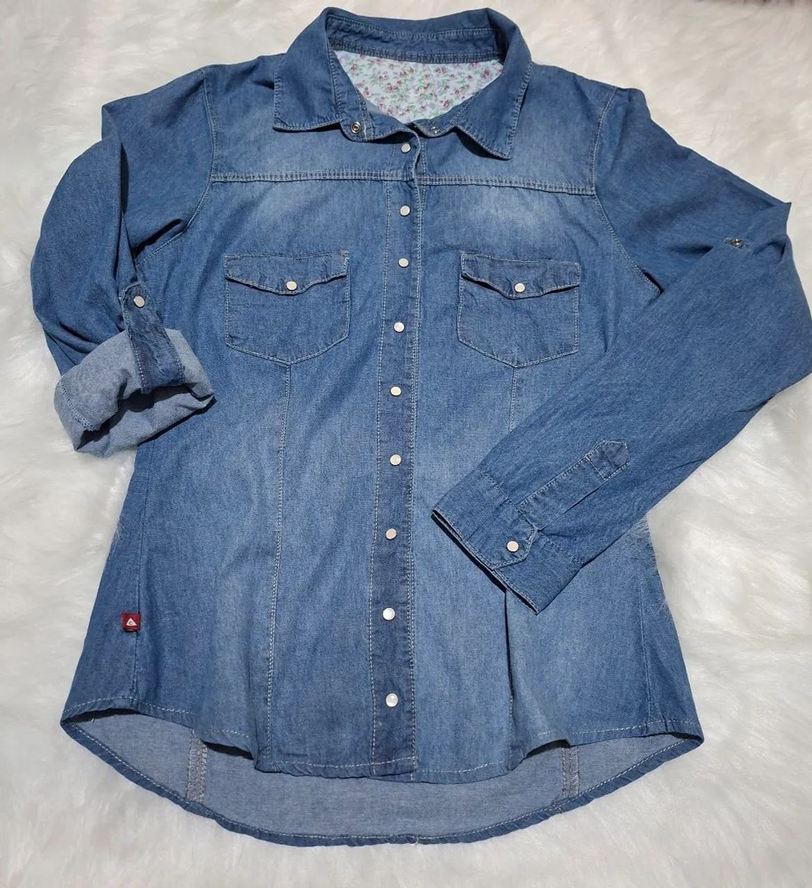 Camisa jeans feminina 