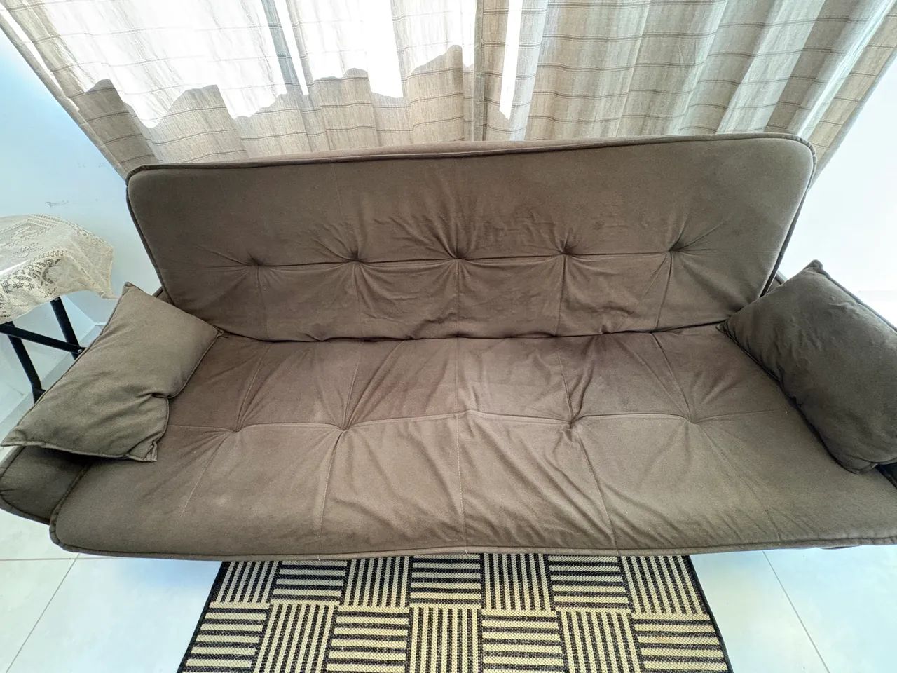 Sofá-Cama Casal 3 Lugares Suede - Foto 2