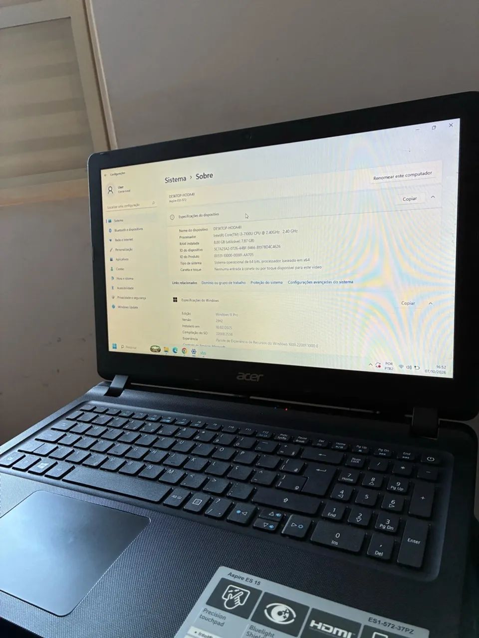 Notebook ES1-572