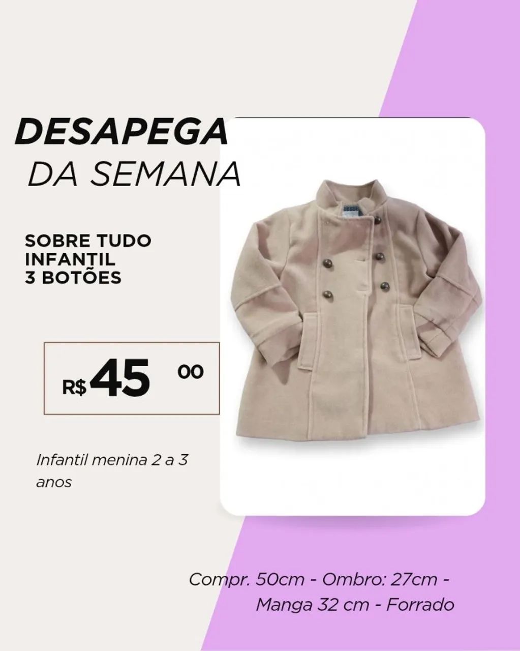 Casaco Forrado e elegante