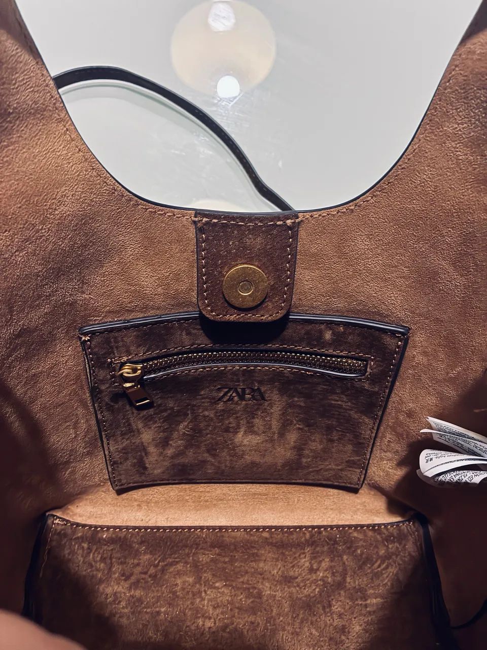 Bolsa Zara de couro legítimo  - Foto 4