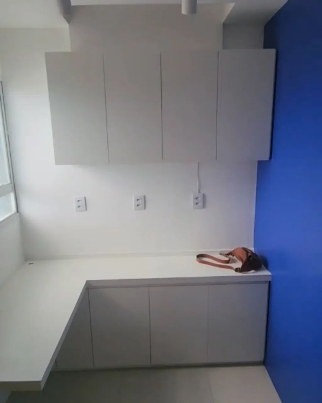 Escritório completo branco MDF c/ Led  - Foto 3