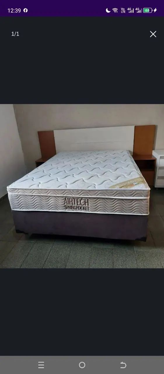 Colchão Ortobom com a base
