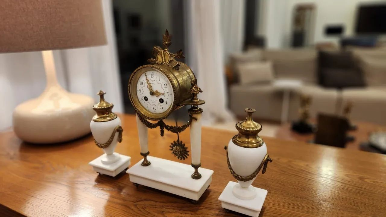 Relógio de mesa francês ( funcionando) - Foto 4