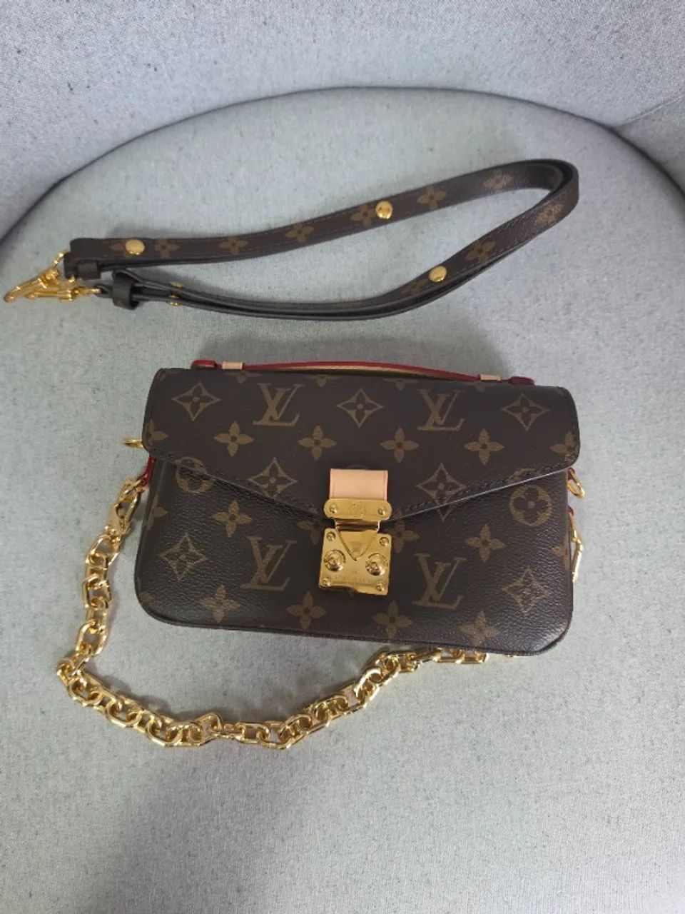 Bolsa Modelo LV Pochette Metis East West em Couro legitimo - Linha Italiana Premium