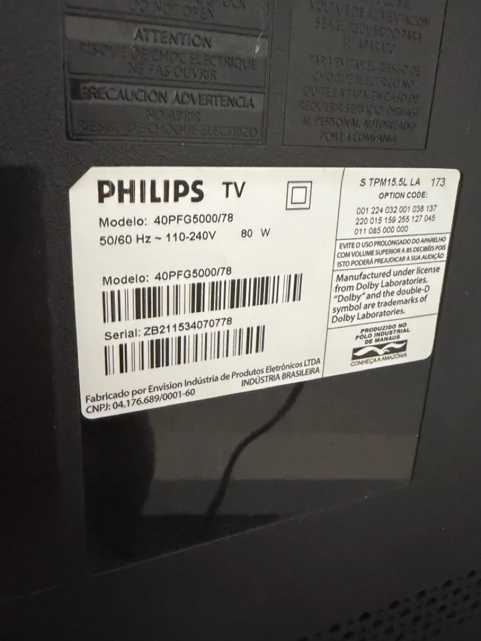 Televisor LED 40" Philips Full HD - Modelo 40PFG5000/78 (Excelente Imagem) - Foto 2