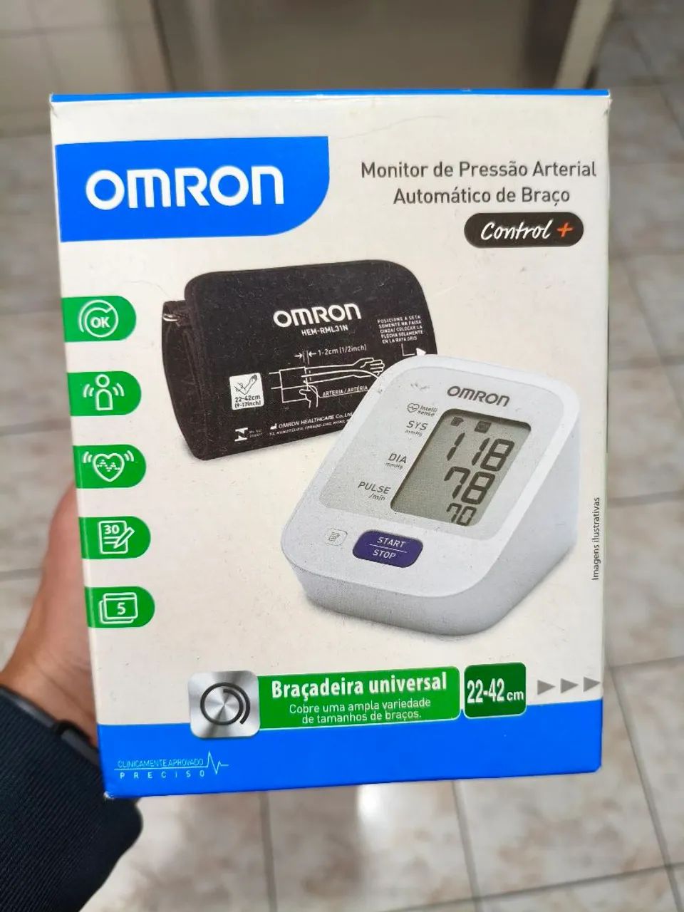 Monitor de pressão Omron HEM-7122 - Foto 3