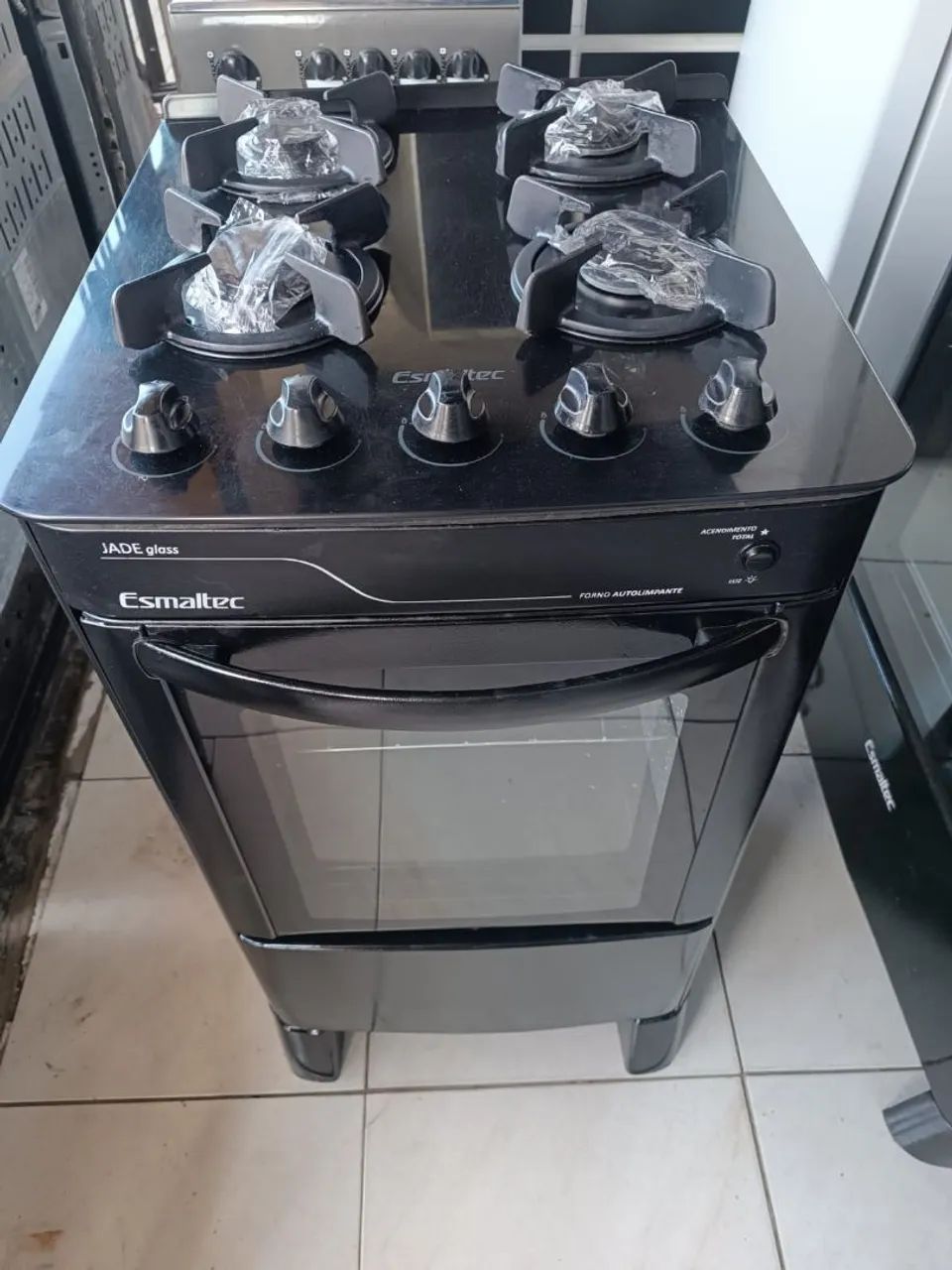 Fogão Esmaltec 4 bocas manual mesa de vidro top! - Foto 4