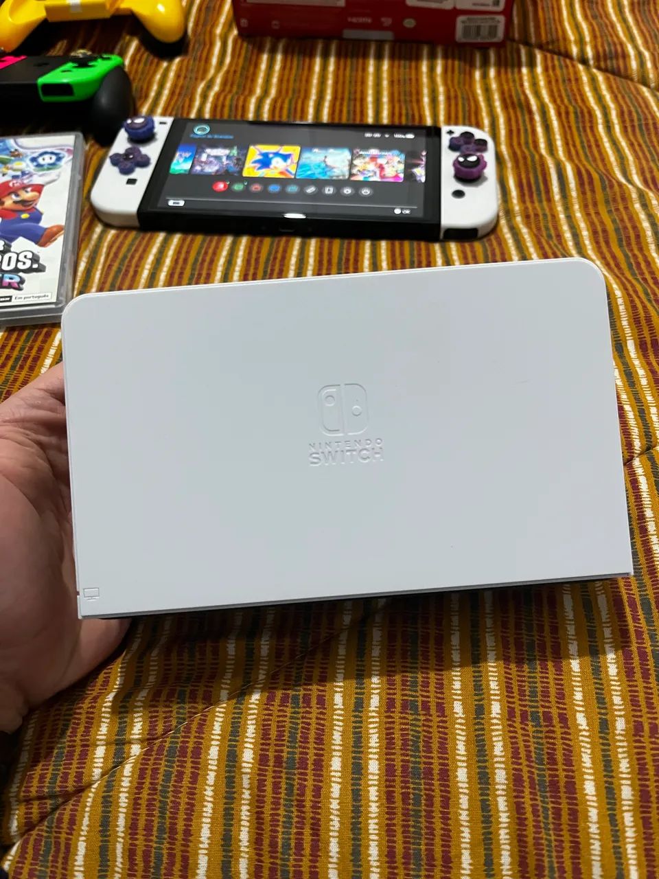 Nintendo Switch OLED + Super Mario Wonder + Acessórios - Foto 3