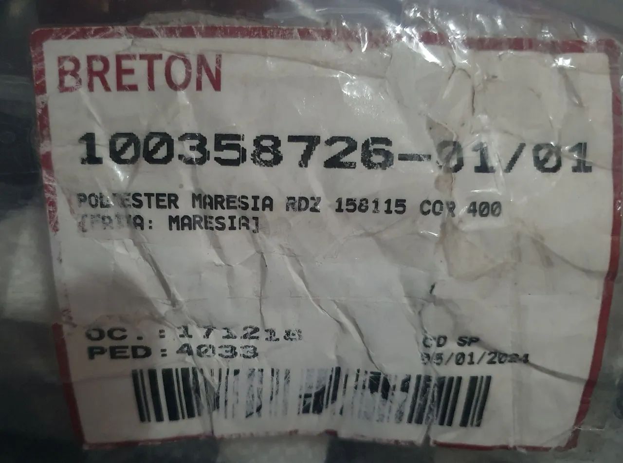 Rolo de tecido poliéster maresia ( Breton) - Foto 3