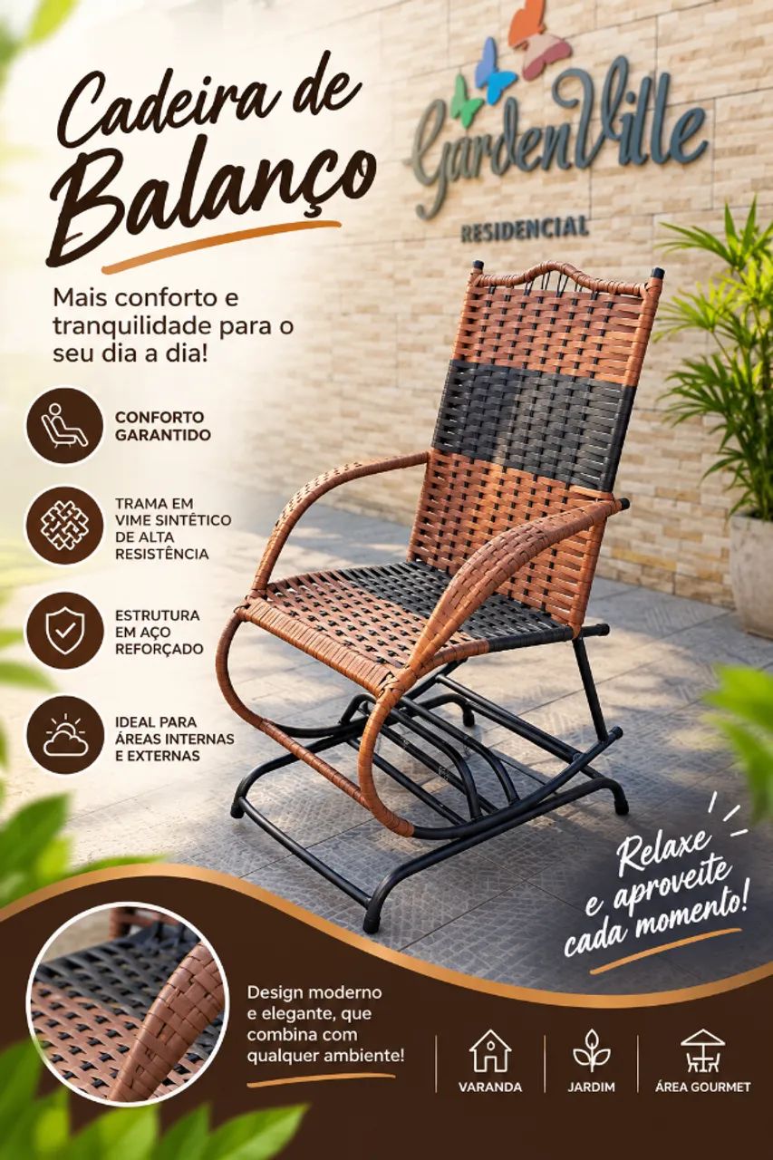 cadeira de balanço 4 molas em promoção!!!